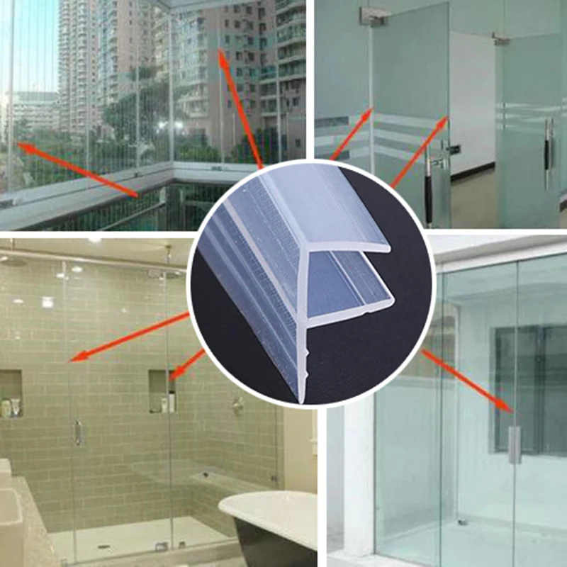 

Hotel Safety Glass Door Window F Shaped Seal Strip Curved Rubber Accessories