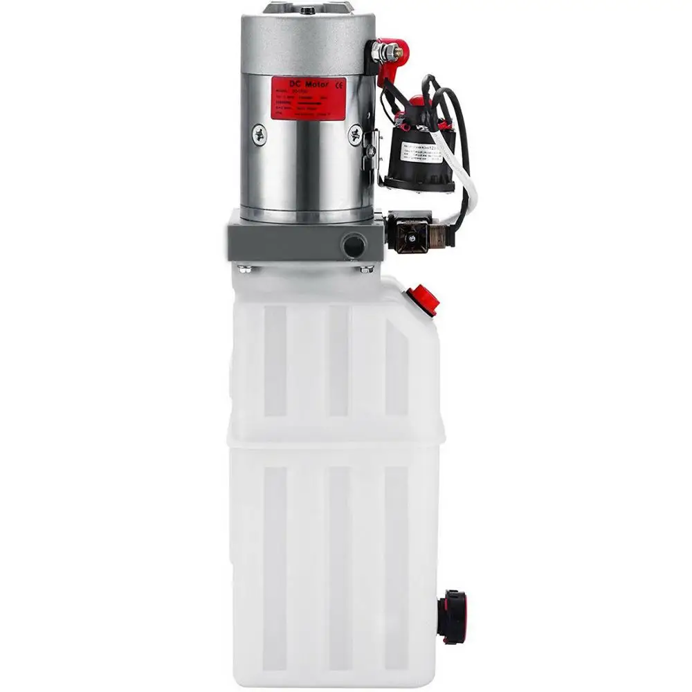 

8 Quart Single Acting Hydraulic Pump Trailer Control Kit 12V Plastic Reservoir