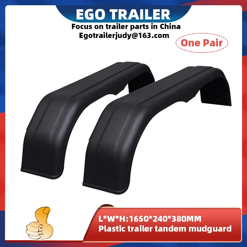 Ego 2pcs trailer plastic tandem mudguards fenders cover RV Parts Camper Caravan Accessories