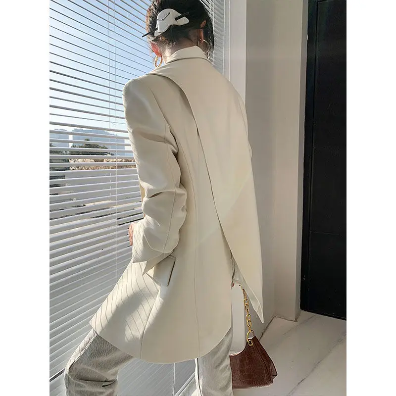 

Lateral split design feeling blazer female profile loose show thin coat leisure long-sleeved new age season 2021