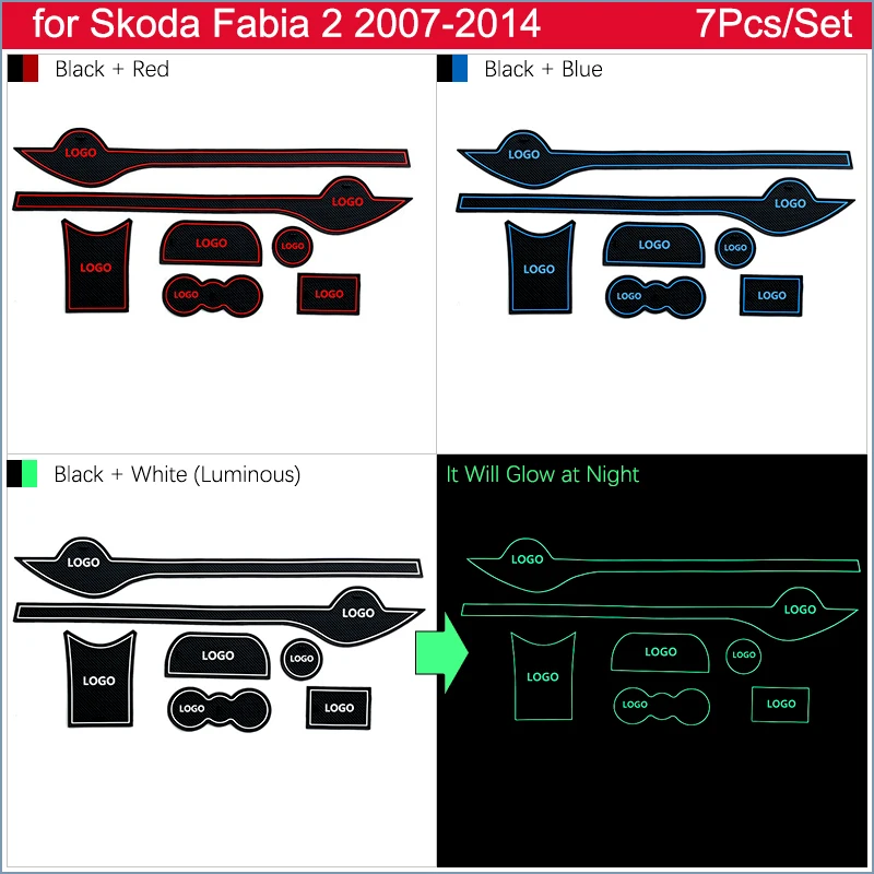 Противоскользящая подушка на дверь резиновая чашка для Skoda Fabia 2 2007 ~ 2014 5J MK2 Combi 2008