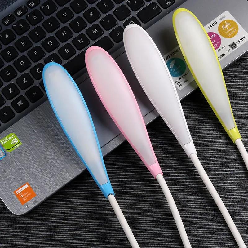 4 Colors USB LED Lamp LEDs Flexible Light Portable Book Reading Lighting For Notebook Laptop PC Charging Treasure Home | Лампы и