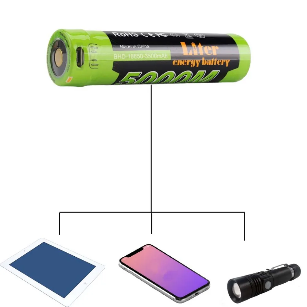 Фонарик 18650 USB 3,7 V 3500MAH power Bank USB портовый огонь внешний аккумулятор мобильный телефон power bank