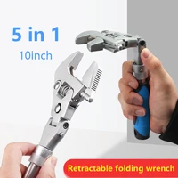 5in 1retractable folding multifunctional adjustable wrench shaking his head ratchet hydropower bathroom air conditioner wrench