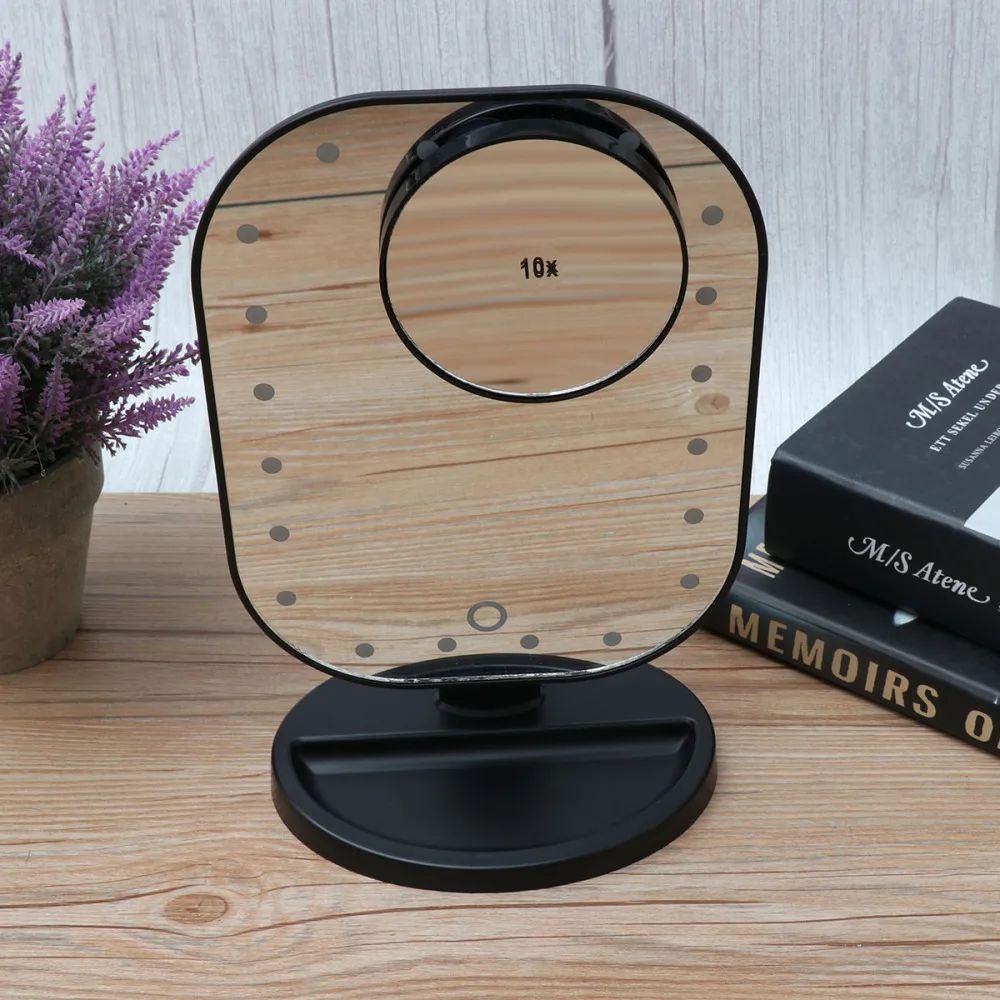 

Cosmetic Beauty Mirror 10x Magnifying Mirror 20 Light Bulbs Illuminated LED Make Mirror(White/No Battery)