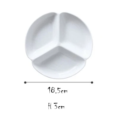 plate-7 inch white Японский разделенный поднос разделенная тарелка для завтрака для обеда ужина Heatable керамическая тарелка для домашнего отеля ресторана шуол - Цвет: plate-7 inch white