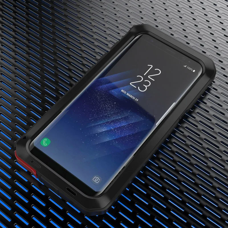 Military Grade Anodized Aluminum Heavy Duty Full Body Dual Layer Rugged TPU and Metal Protective Case for Samsung S8 | Мобильные