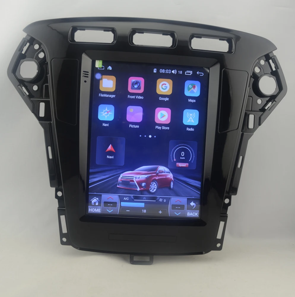 9.7" tesla style vertical screen Octa core Android 10 Car GPS radio Navigation for ford Mondeo 2011-2012 automatic A/C | Автомобили и