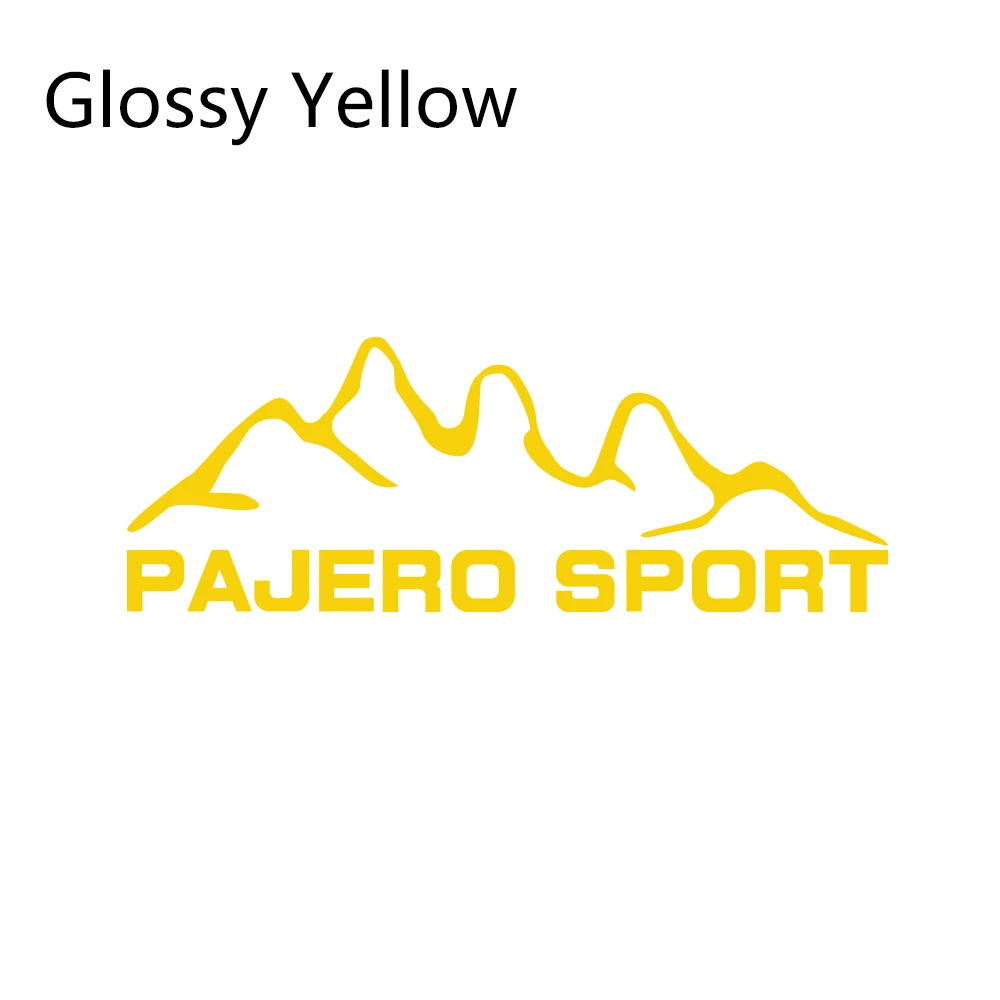 Glossy Yellow Автомобильные наклейки для Mitsubishi pajero sport Styling Виниловая пленка Авто наклейки своими руками Автомобильные украшения автомобильные принадлежности для тюнинга - Название цвета: Glossy Yellow