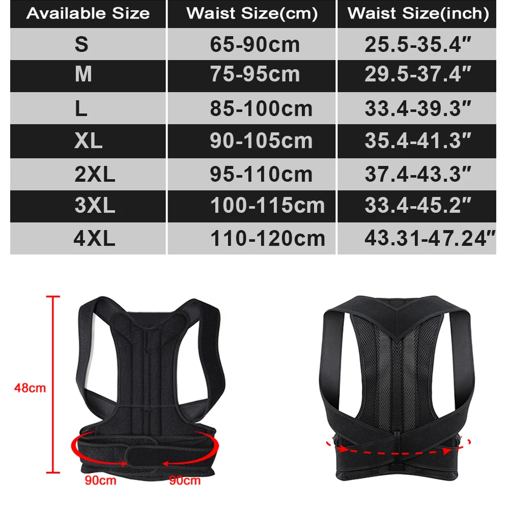 

Adjustable Corset Back Correction Waist Posture Corrector Adjustable Waist Trainer Belt Shoulder Lumbar Brace Support Back