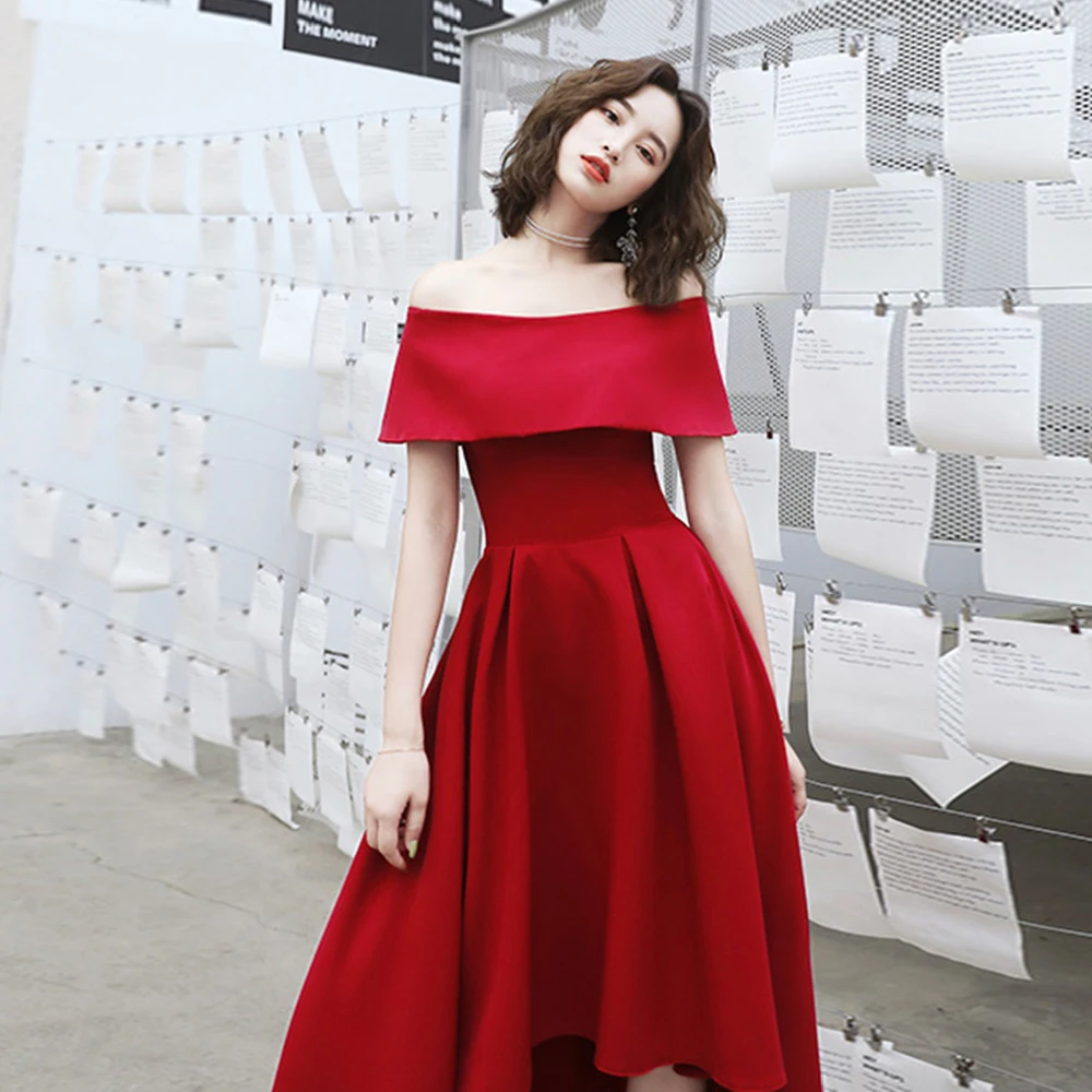 

Бордовый без рукавов элегантные вечерние платья с вырезом лодочкой, трапециевидного силуэта с Формальные вечерние Robe De Soiree бальные платья ...