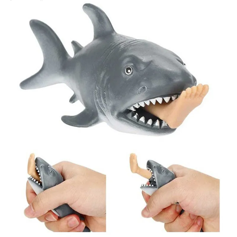 5 шт. игрушка для снятия стресса в сжимающаяся ногу собак и кошек Акула вечерние