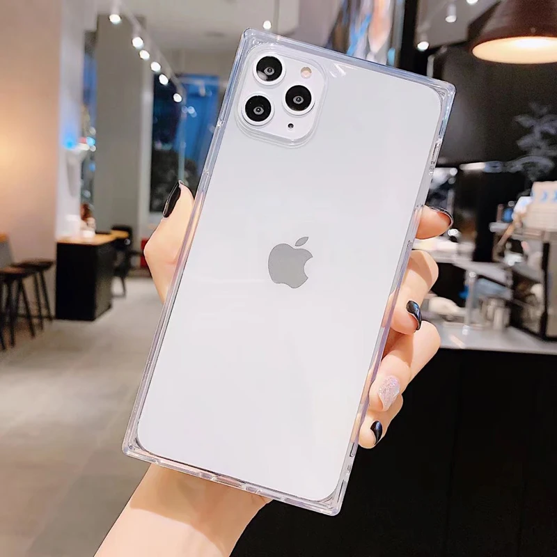 Модный квадратный чехол карамельных цветов для iPhone SE2 11 12 Mini Pro XR XS Max мягкий