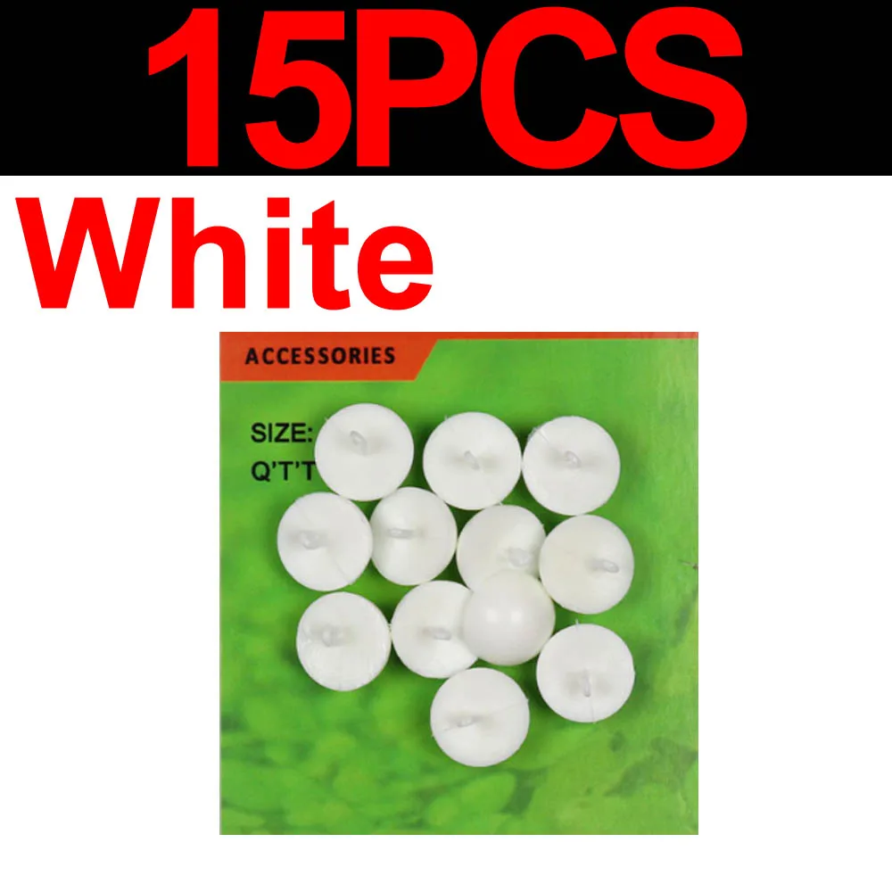 15pcs White JIGEECARP 15 шт. заядлый Карп Рыболовный прицел останавливает мульти цветные пластиковые пробки 12 мм Бойлы останавливает рыболовные терминалы снасти - Цвет: 15pcs White