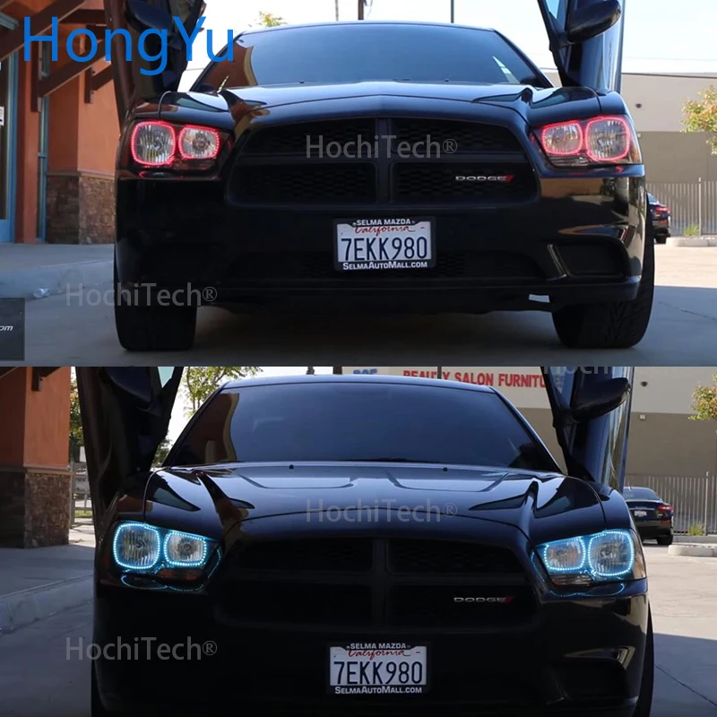 Для Dodge Charger SXT Plus 2011 2012 2013 2014 Автомобильный разноцветный светодиодный кольцевой
