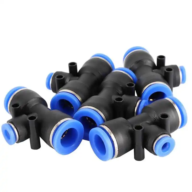 

pneumatic cylinder pneumatic fitting Quick Connector 3Way PU Air Pipe Plastic Pneumatic Connectors Hose Fitting