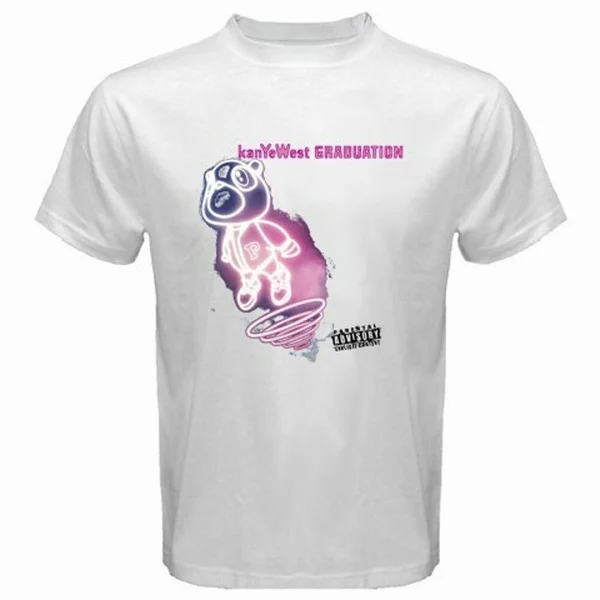 

New KANYE WEST *Graduation Rap Hip Hop Music Men's White T-Shirt Size S to 4xl
