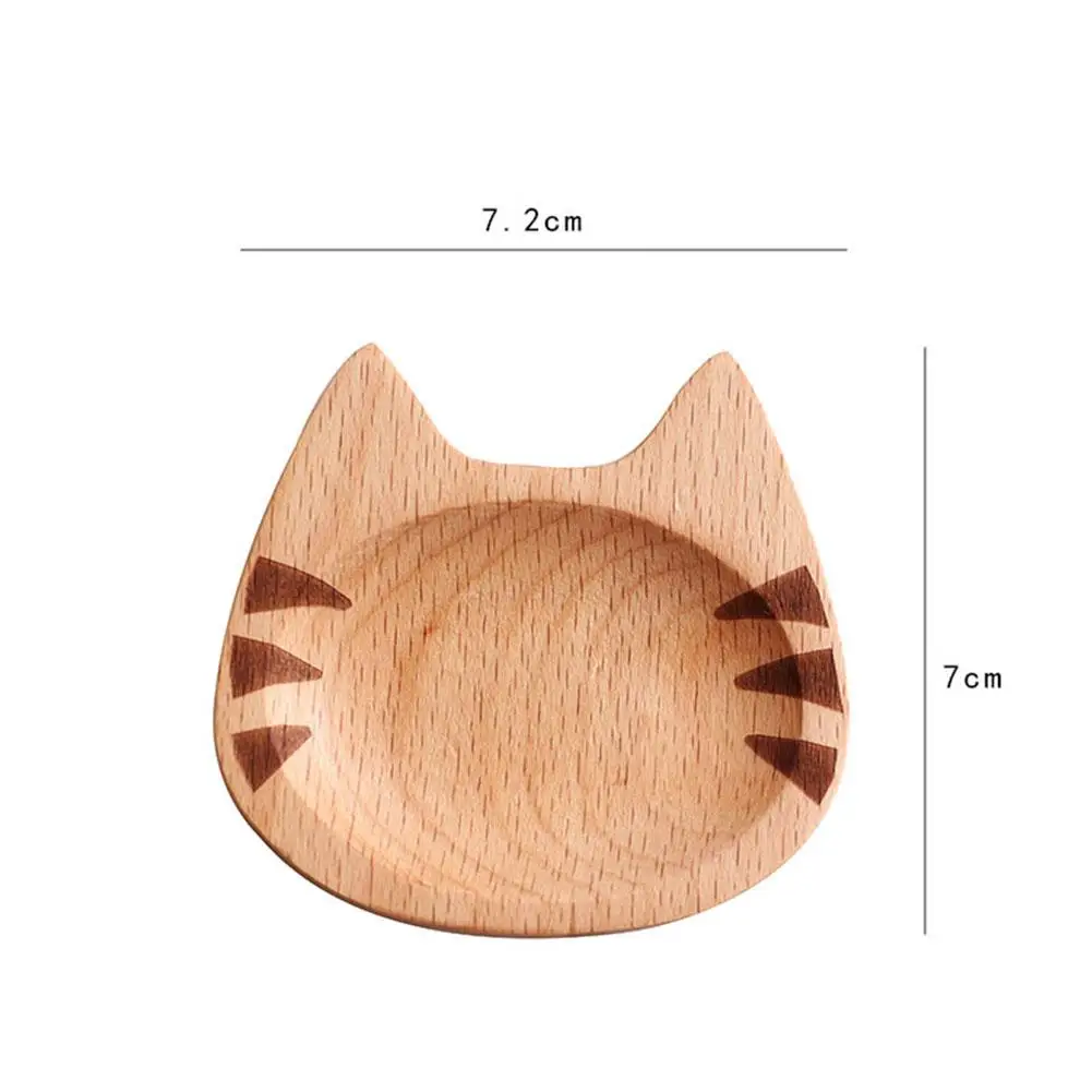 Деревянная тарелка для соуса японская в форме кошки миска домашней кухни мини