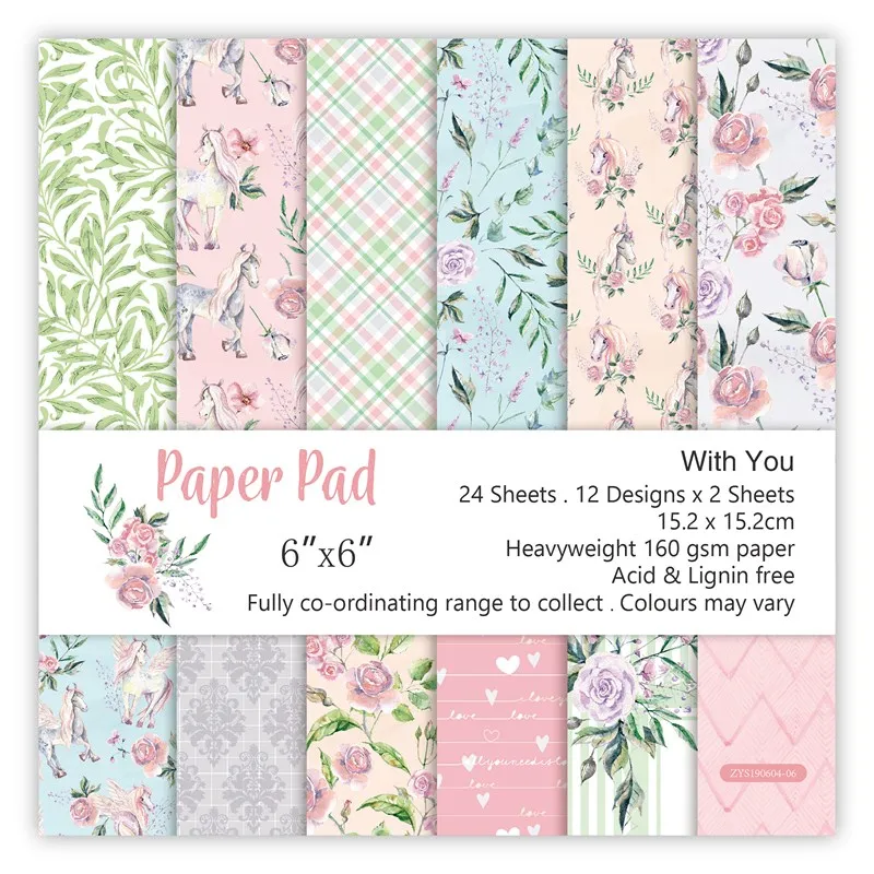 Бумага с цветочным узором 6 &quotx 6&quot для скрапбукинга бумажный пакет бумажная