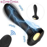 electric shock anal vibrator e stim anal plug wireless remote control buttplug vibrating dildo anus dilator male prostate massag
