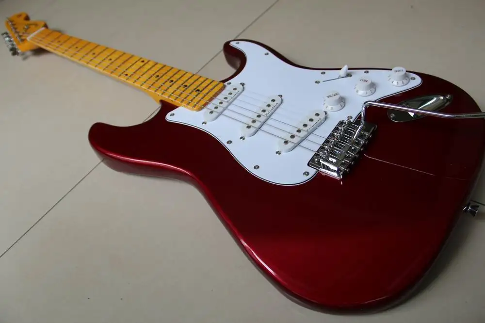 Новое поступление китайская гитара Fenderstr электрическая лучшее качество в вине