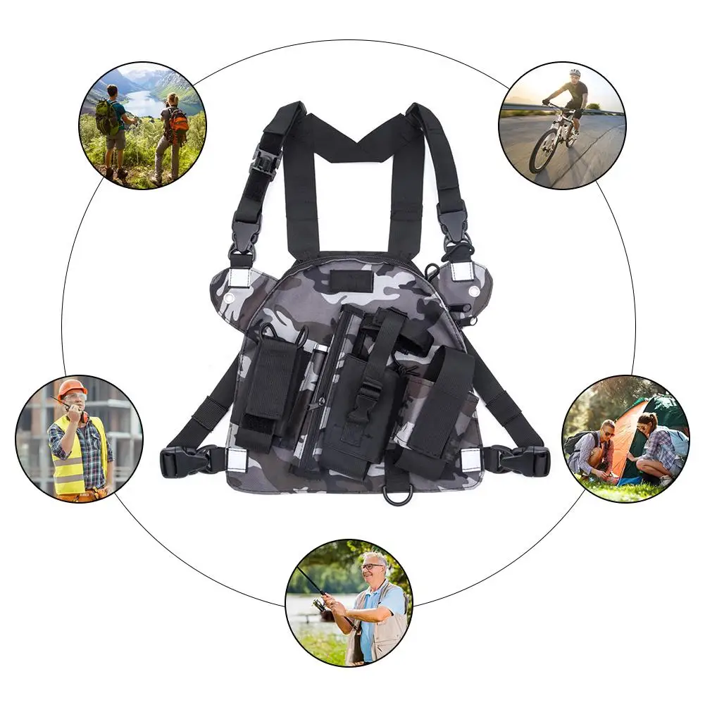 Камуфляж океана нагрудный ремень Передняя упаковка портативный мешок грудь