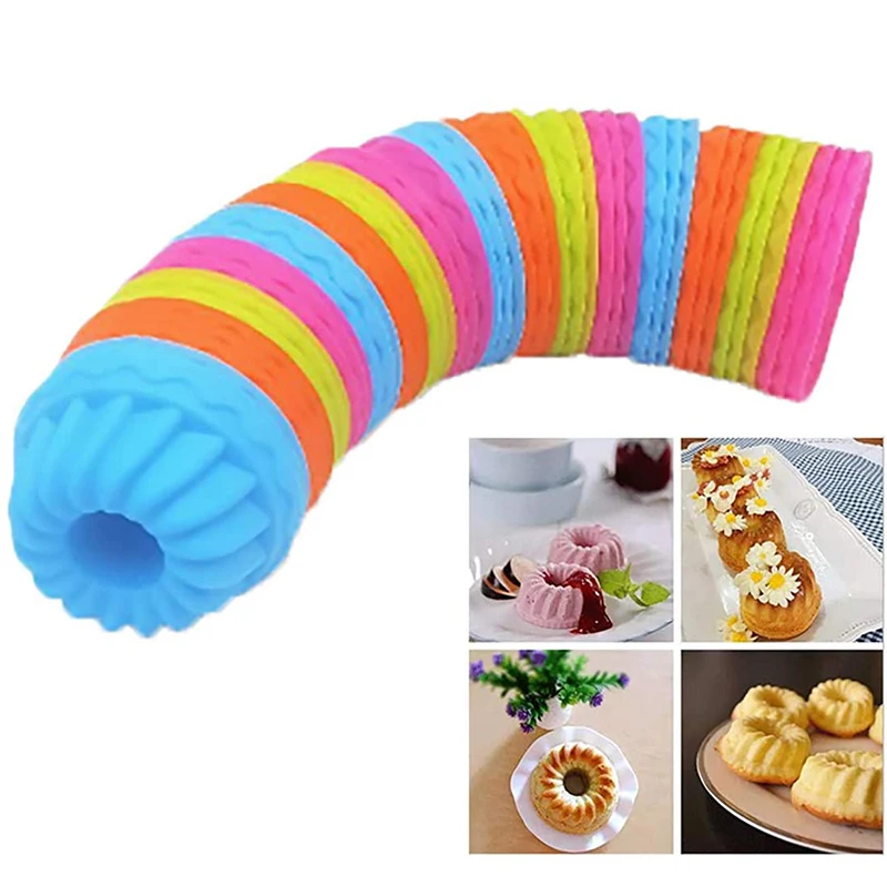 

12 шт. силиконовых кейсов воды металлизированная Бумага выпечки чашки 3D форма для торта формы для маффинов, форма для выпечки тортов маленьк...