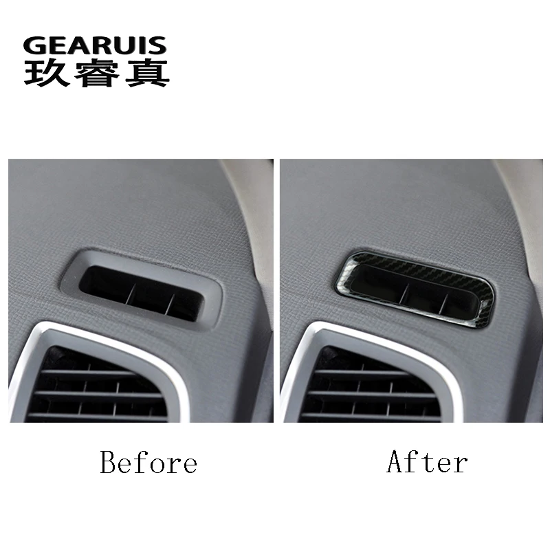 

Car Styling Carbon Fiber Car Air Condition Outlet Frame decoration Covers Stickers trim for Volvo XC60 Interior Auto Accessories