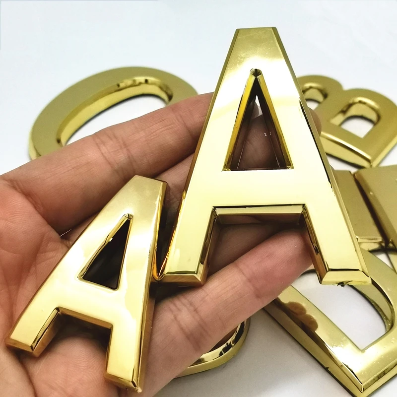 От А до Z современный букв серебро/золото/красный Медь доска номера дома свет