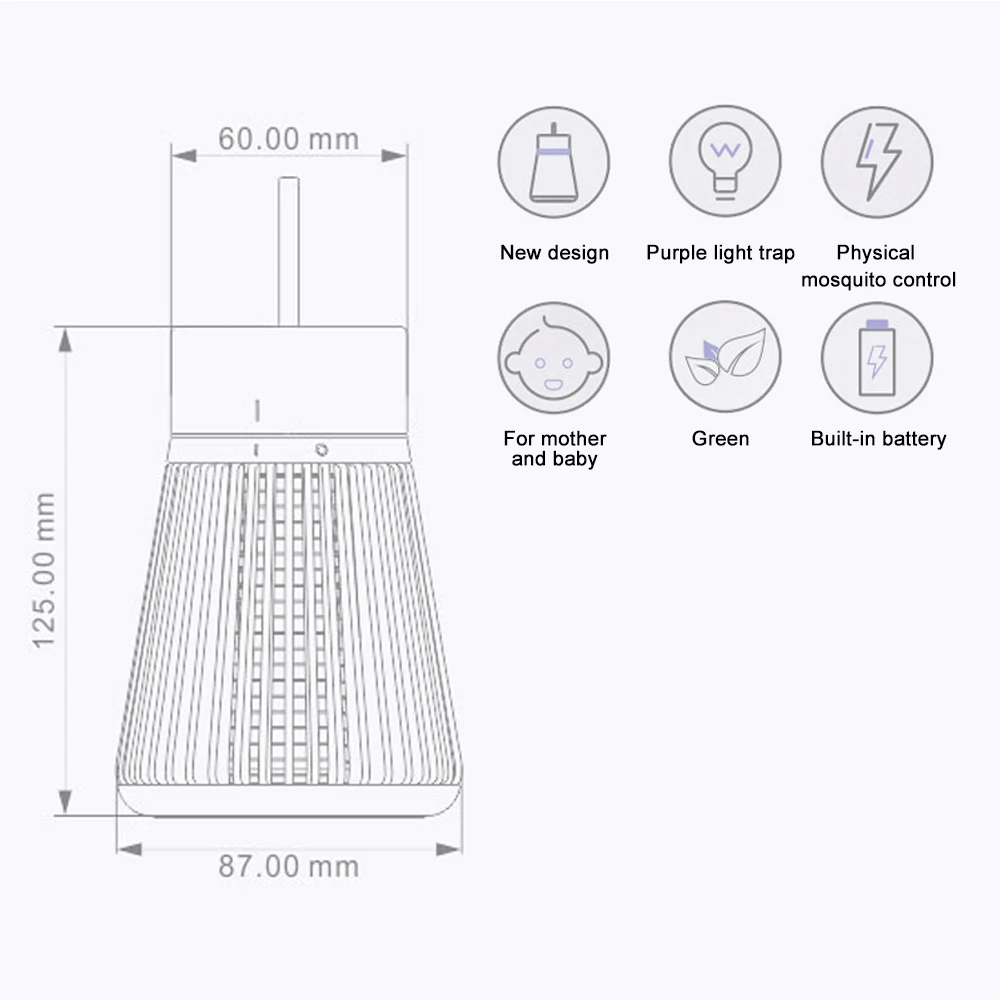 

Mosquito Killer Lamp Electric Shock Type Mosquito Repellent Photocatalyst USB LED Lamp Lantern Repellent Lamp UV Night Light Hot