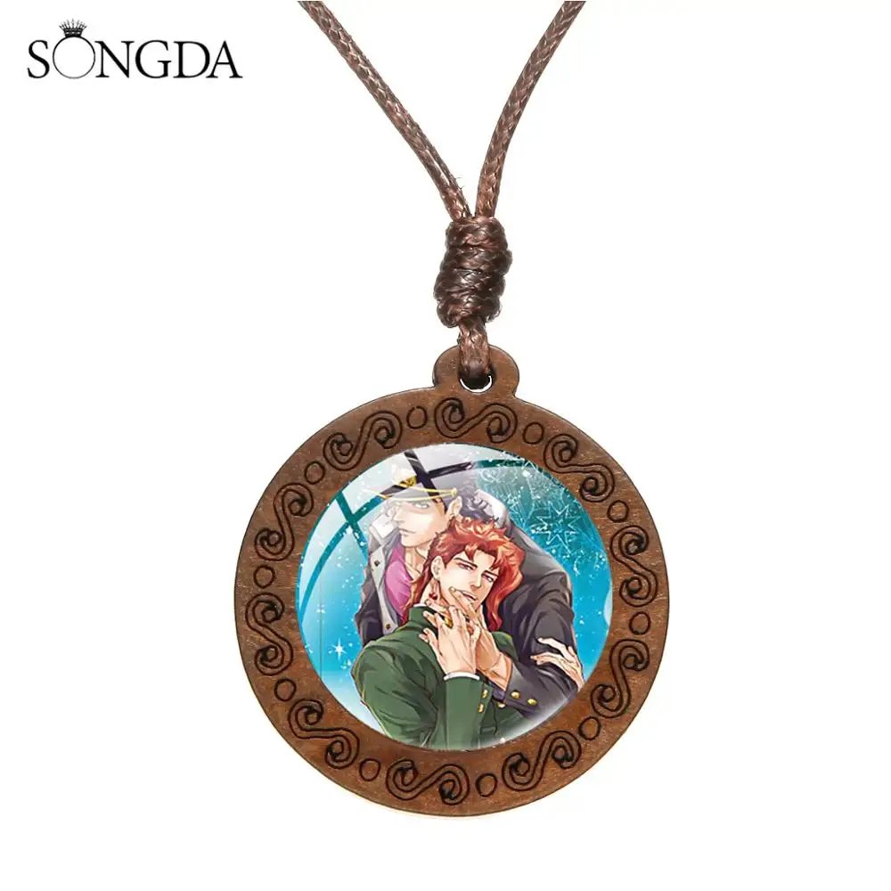 Ожерелье с деревянной подвеской для косплея по мотивам аниме невероятные