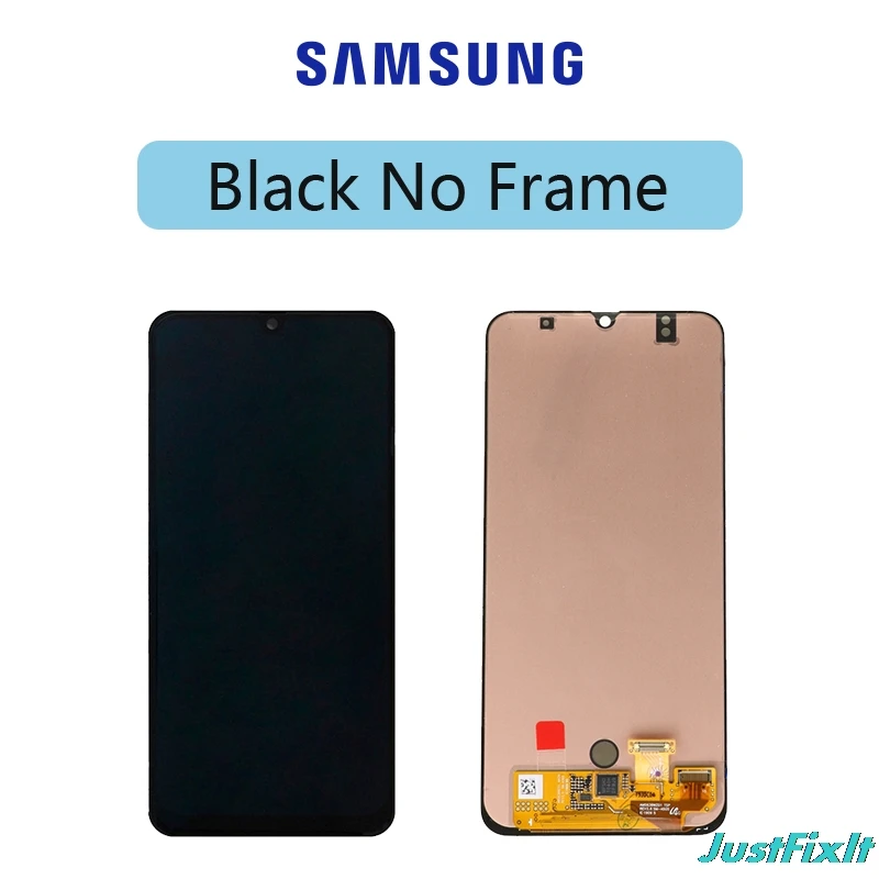 black no frame Супер Amoled для samsung Galaxy A50 SM-A505FN/DS A505F/DS A505 ЖК-дисплей кодирующий преобразователь сенсорного экрана в сборе с рамкой - Цвет: black no frame