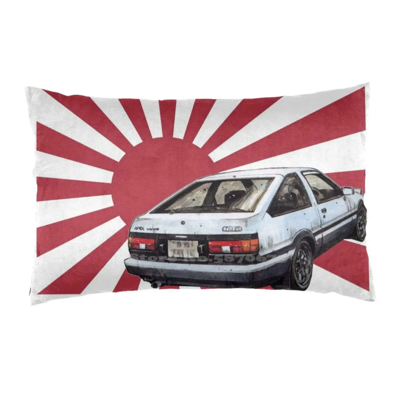 Наволочка с изображением Toyota Corolla AE86 в стиле комикс Tofu V4 для домашнего дивана, печатные наволочки, AE85 Levin Trueno Drift Initial D Takumi.
