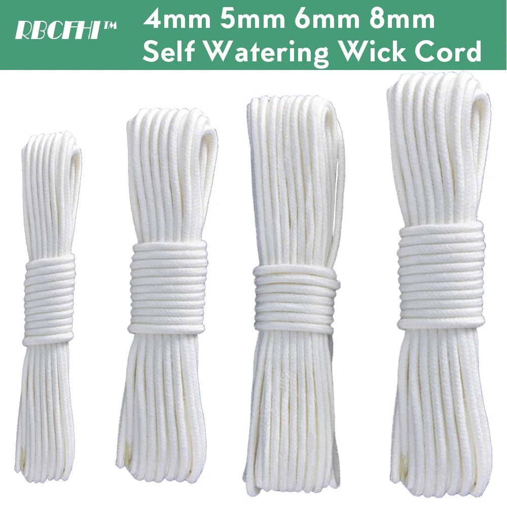 4/5/6/8MM Self-Watering Wick Cord Vacation Planter Pot DIY Automatic Watering Device System Potted Auto Drip Waterer Cotton Rope | Дом и сад