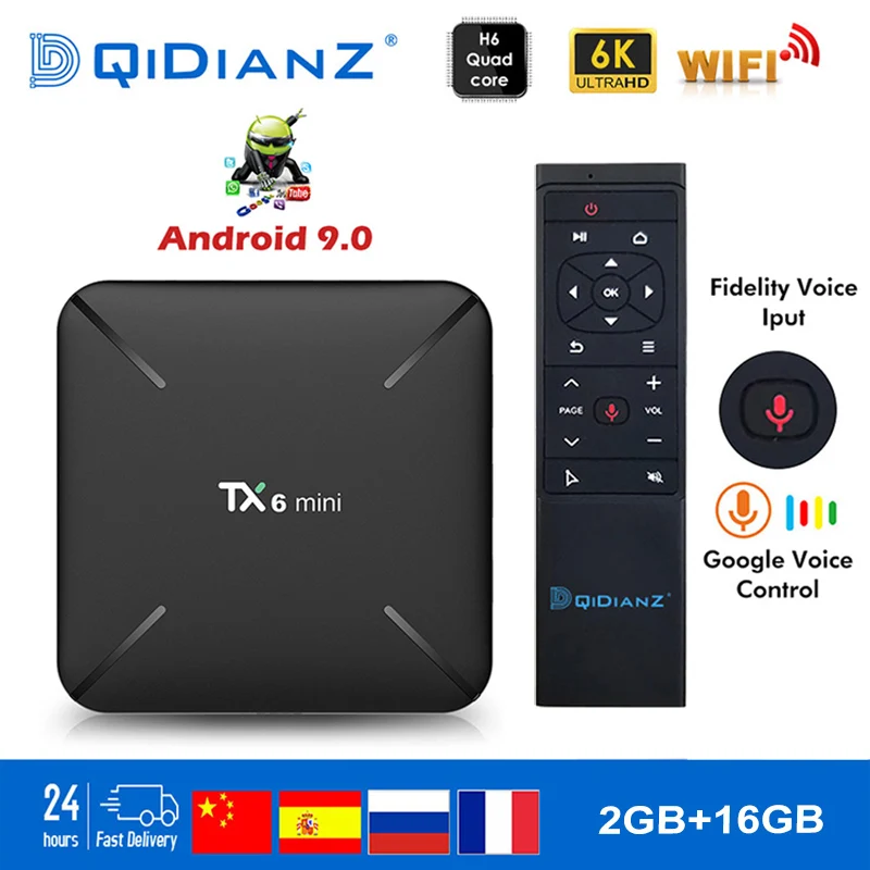 4K Smart tv Box Android 9,0 TX6 Allwinner H6 4GB ram 64GB rom 2G/16G 32G BT 2,4G/5 GHz двойной WiFi медиаплеер TX6 MINI