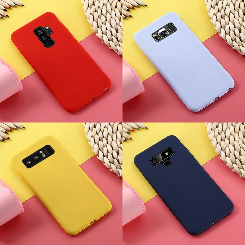 TRISEOLY простой однотонный чехол для телефона samsung Galaxy S9 S8 Plus Note 9 8 5 мягкий