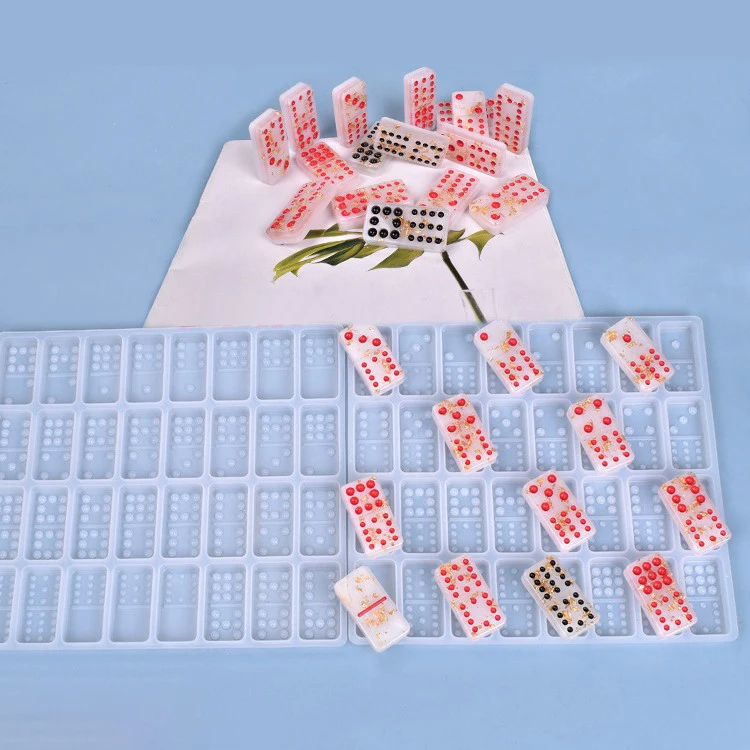 

DIY Crystal Epoxy Mold Creative Handmade Homemade Personality Creation a Pair of Pai Gow Brand Silicone Molds