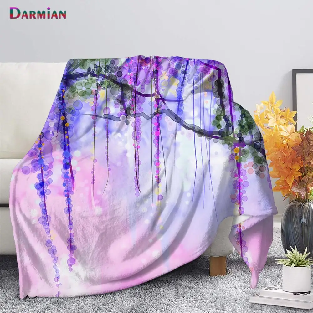 

Флисовое одеяло для детей, женское покрывало на кровать, Европейский цветочный принт, домашние одеяла, кондиционер, зимняя Прямая поставка