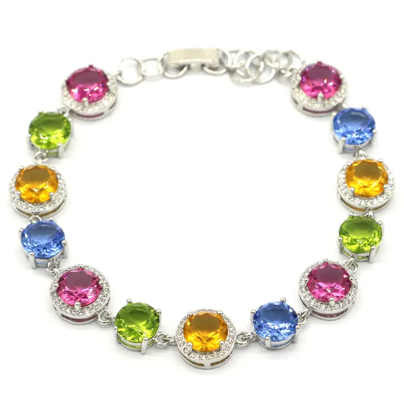 11x11 мм Мульти Цвет создан цитрин фиолетовый танзанит Турмалин Перидот CZ женские