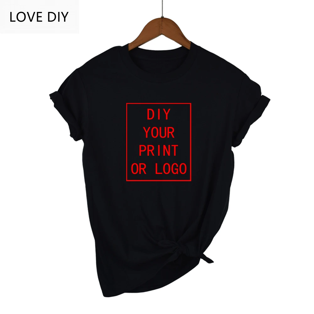 

Customized Print T Shirt for Women DIY Your like Photo or Logo Top Tees T-shirt Women's Size XS-XL Pure cotton Tshirt