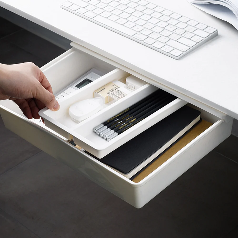 

Desk Bottom Storage Box Office Table Bottom Organizer Creative Drawer