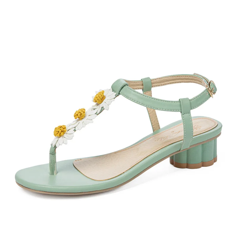 

Med Clear Heels Comfort Shoes for Women Luxury Sandals Buckle 2021 Summer Candy Colors Flip Flops Platform Suit Female Beige Med