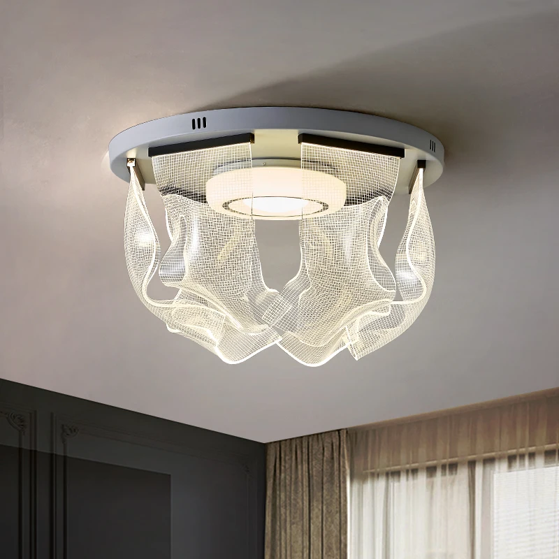 

Потолочный светильник для гостиной, роскошный круглый современный домашний светильник для столовой, спальни, обучения