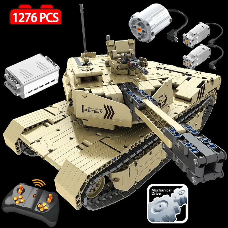 1276 шт. 2 4G Радиоуправляемый M1A2 модель танка строительные блоки военный пульт