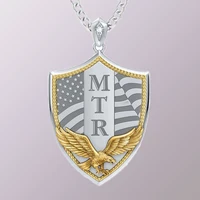 2021 golden eagle shield mens necklace pendant collar necklace joyero gold jeweler gothic accessories custom name necklace