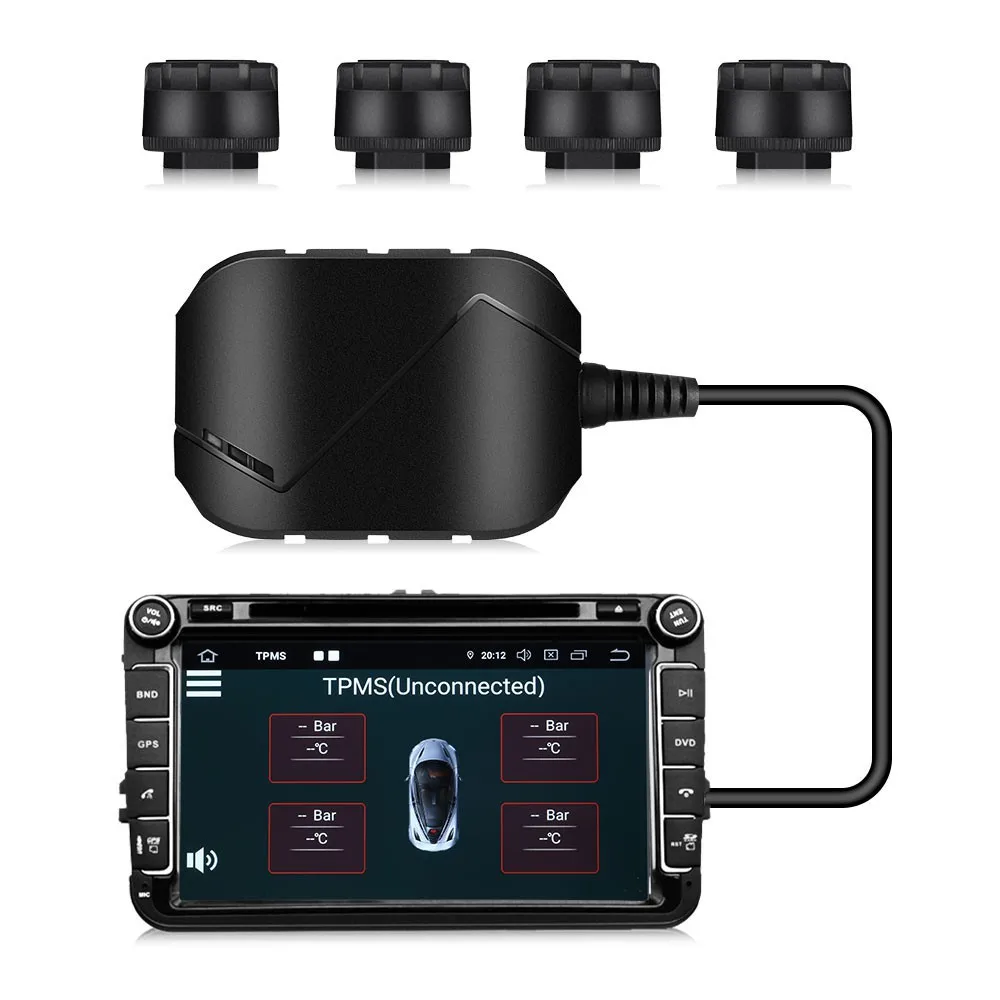 

TPMS Android Автомобильная система контроля давления в шинах запасная шина внутренний внешний датчик для автомобиля радио dvd-плеер USB TPMS Brandoo