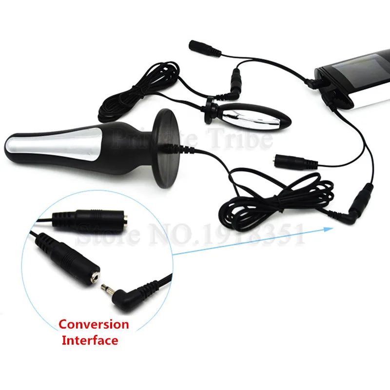 Последний Электрический шок двойной Анальная пробка электро Вагина анус Пробка