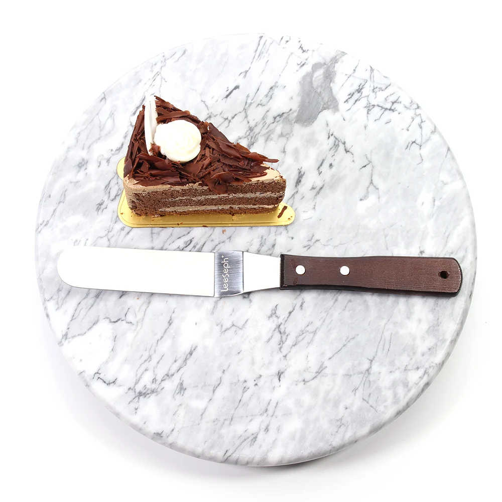 Лопатка для торта из нержавеющей стали с деревянной ручкой набор 4 предметов