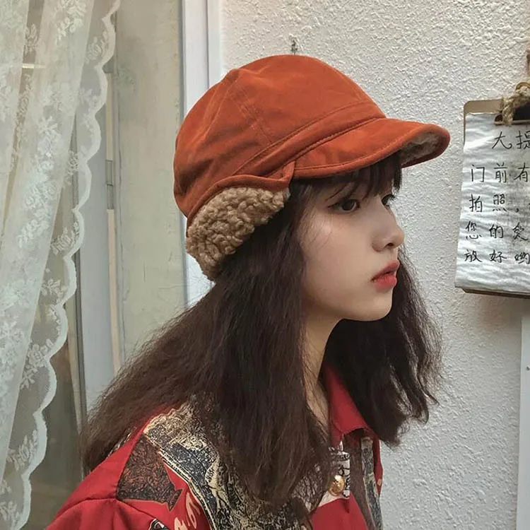 

Новые женские теплые зимние шапки стильная мягкая облегающая шапка с меховой подкладкой с полями толстые зимние вязаные шапки для женщин П...