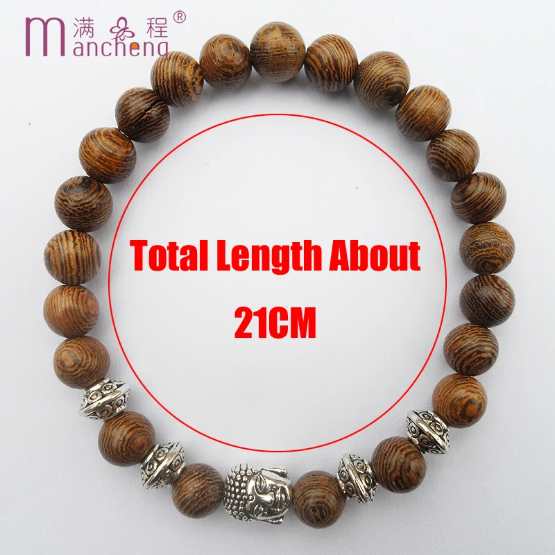 Браслет мужской с деревянными бусинами буддистский браслет из натуральной